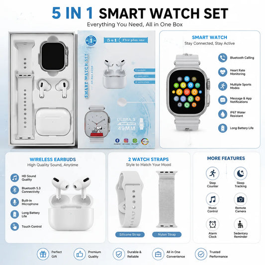 2 in 1 SmartWatch and Earbunds Set