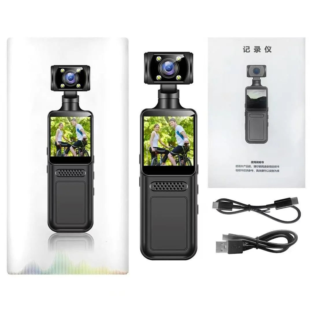 4K HD Portable Video Recorder with Night Vision & Mobile Holder