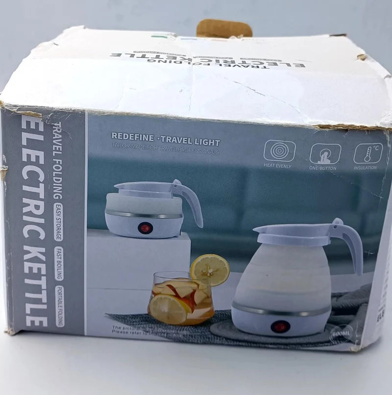 Portable Folding Electric Kettle 600ml - Boils Water in 3-5 Minutes | Travel Silicone Kettle