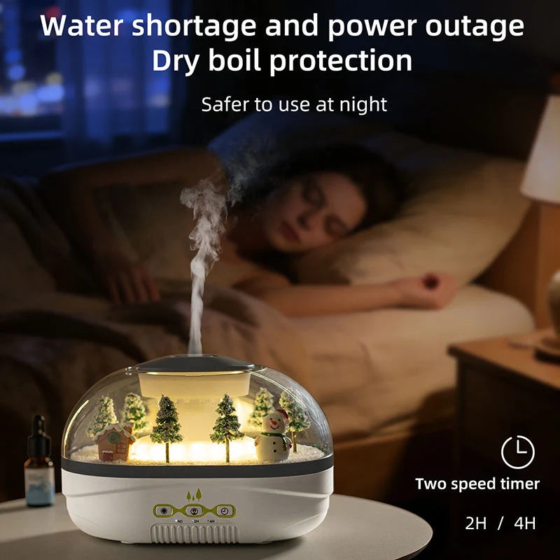 Raindrop Aroma Diffuser Humidifide Mini LandScape Light