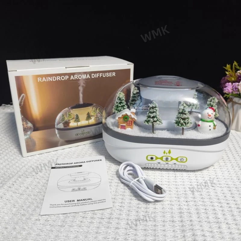 Raindrop Aroma Diffuser Humidifide Mini LandScape Light