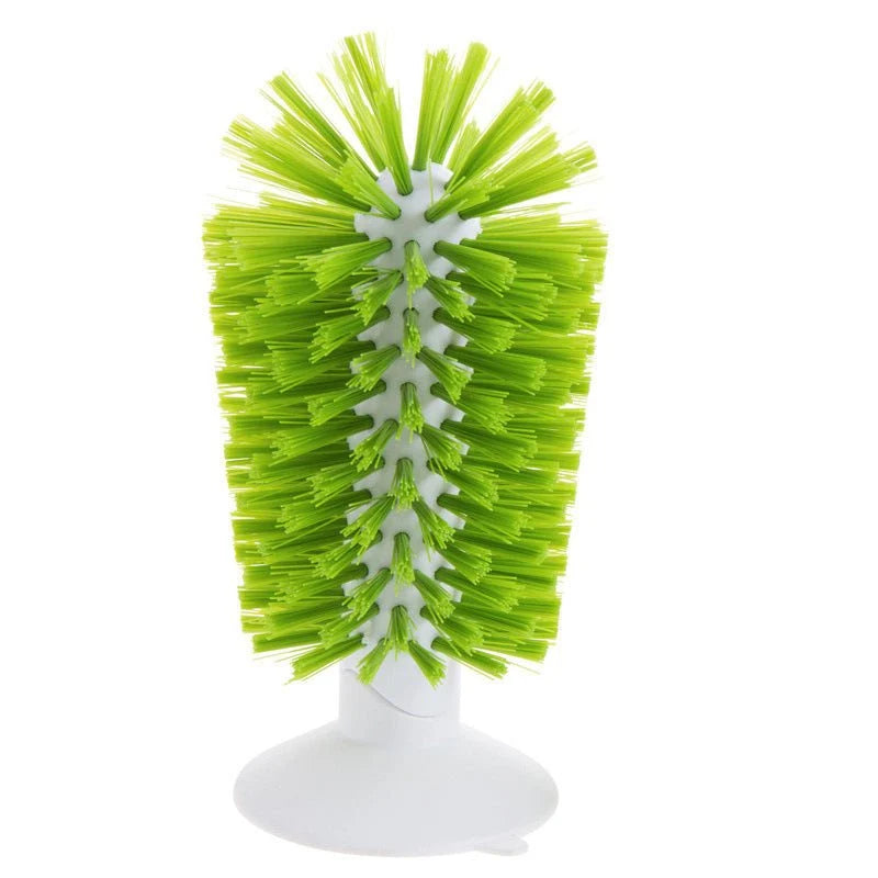 3-in-1 Kitchen Suction Cup Scrubber Brush - Grey