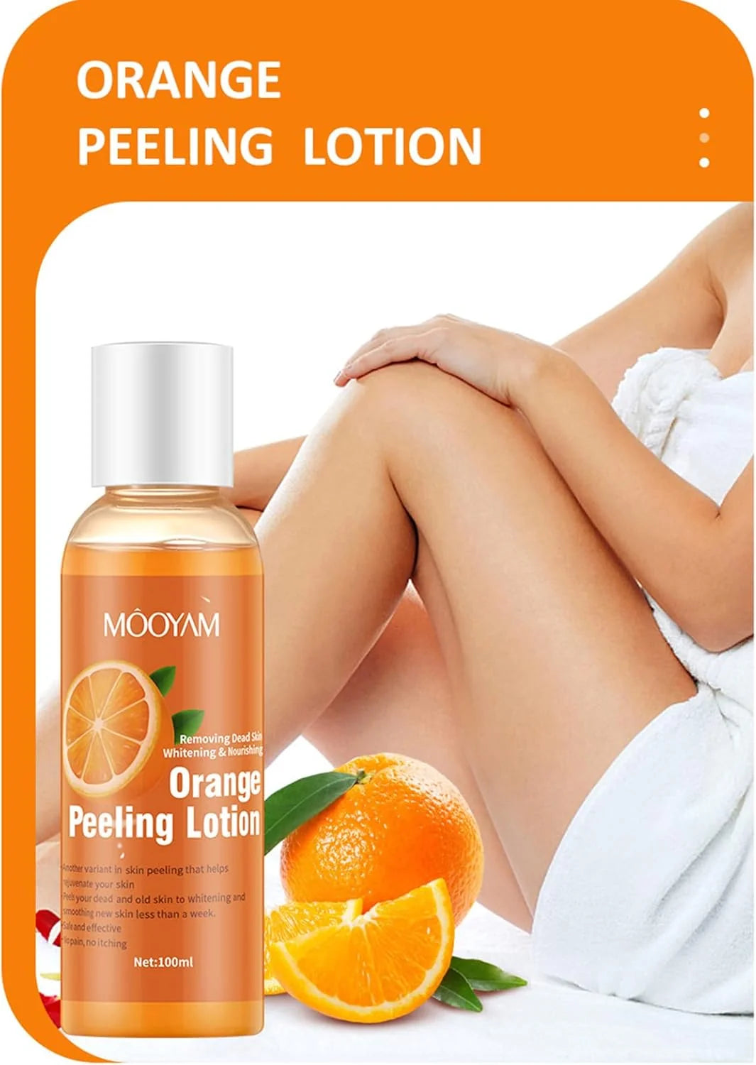 Mooyam Orange Peeling Lotion 100ml - Whitening & Exfoliating Body Lotion