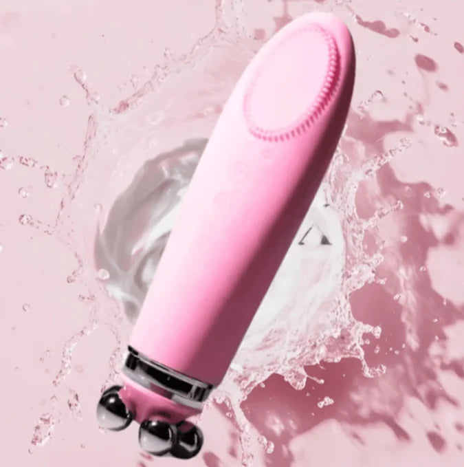 4-in-1 Silicone Face Cleanser & 3D Face Massager - For Glowing Skin
