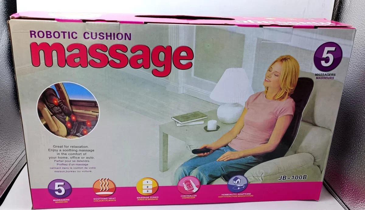 Full Body Massage Seat Cushion with Heat & Vibration - Back Massager for Office, Car & Home Chair