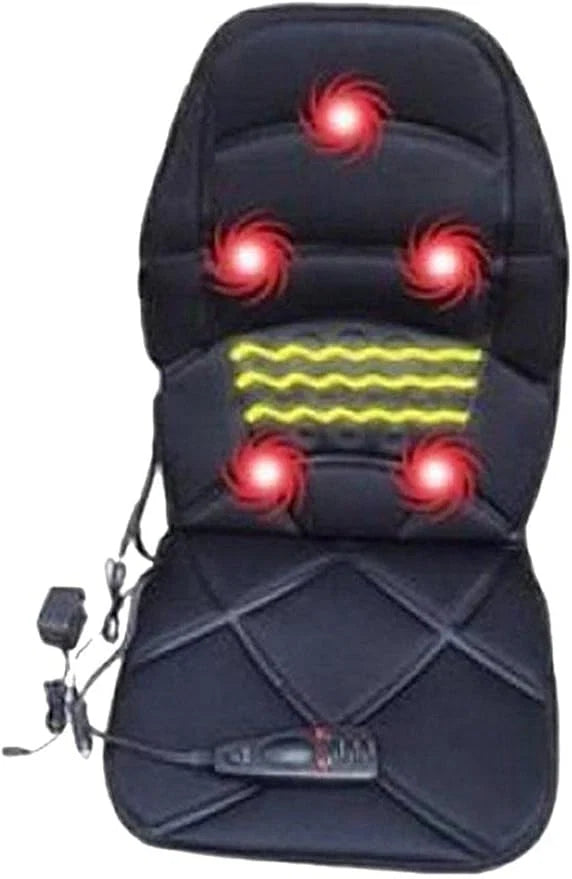 Full Body Massage Seat Cushion with Heat & Vibration - Back Massager for Office, Car & Home Chair