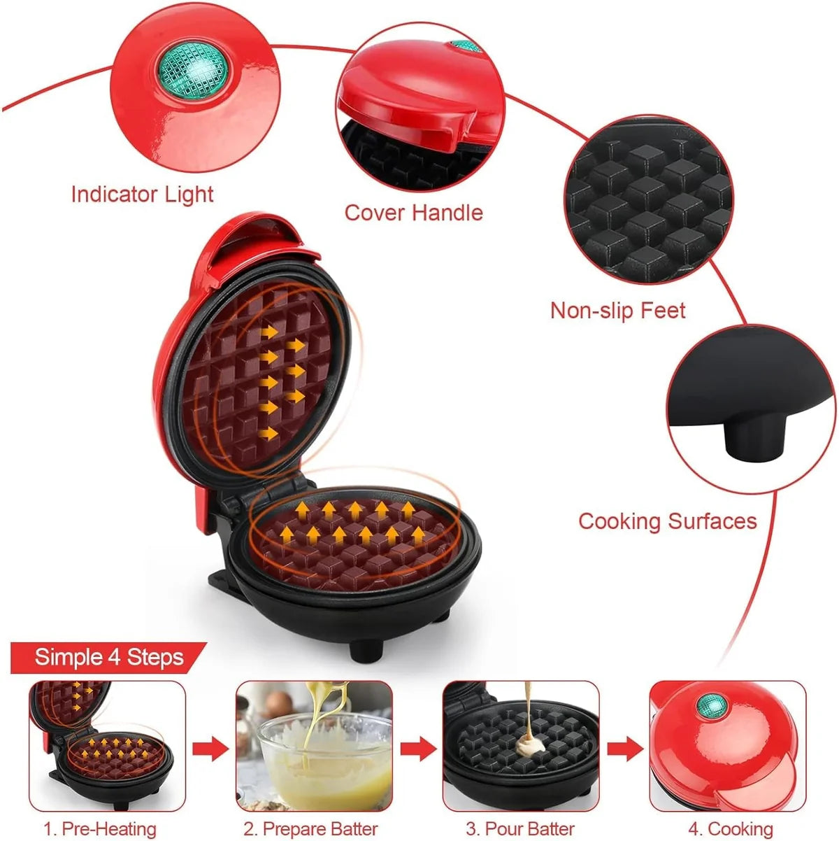 Electric  Mini Waffle Maker