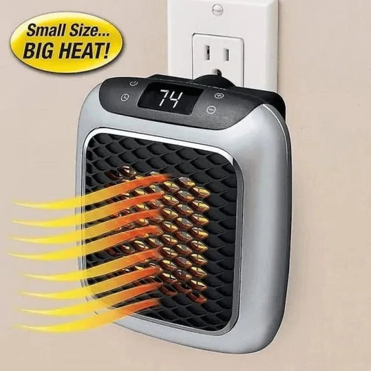 Handy Heater Turbo 800W - Mini Wall Plug Room Heater with Remote & Timer