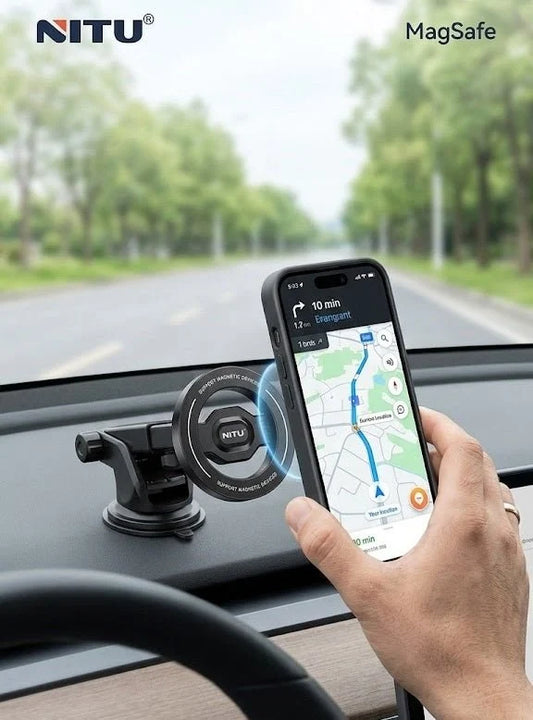 MagSafe Magnetic Car Phone Stand | 360 Rotation | For iPhone & Android