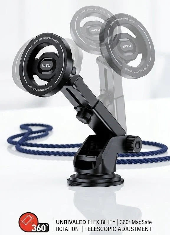 MagSafe Magnetic Car Phone Stand | 360 Rotation | For iPhone & Android