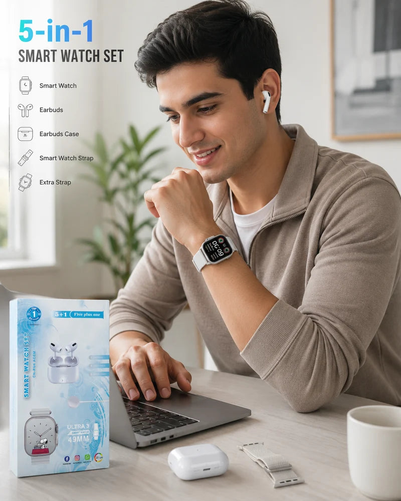2 in 1 SmartWatch and Earbunds Set