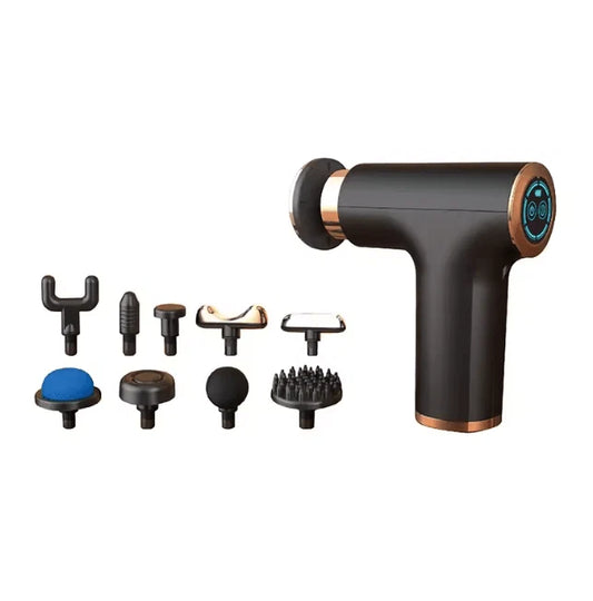 1o in 1 heat S cold  Massage   Gun  with   4  Heads- Full Body Muscle Pain Relife