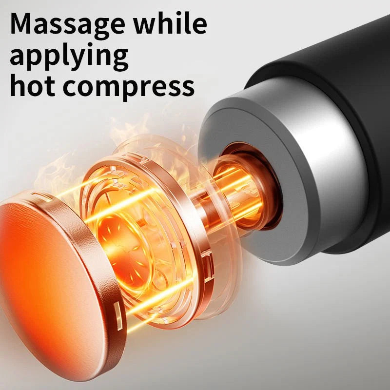 1o in 1 heat S cold  Massage   Gun  with   4  Heads- Full Body Muscle Pain Relife