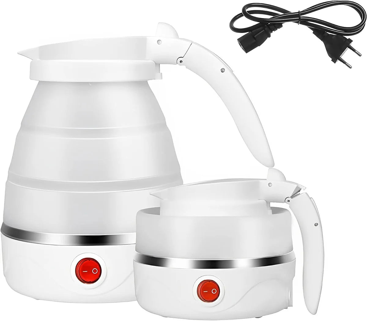 Portable Folding Electric Kettle 600ml - Boils Water in 3-5 Minutes | Travel Silicone Kettle