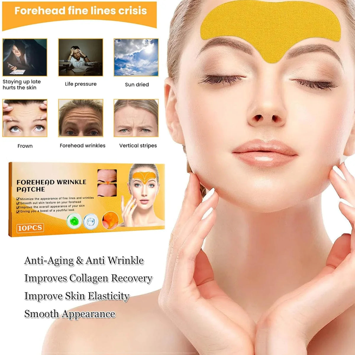 Woman Forehead Smooth Wrinkle patches