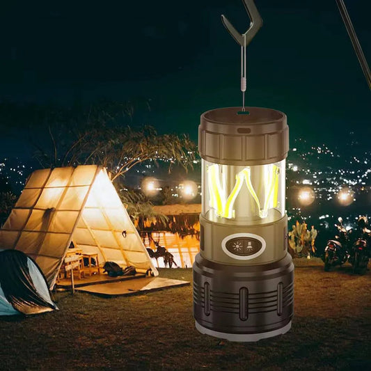 4-in-1 LED Camping Lantern & Flashlight | فانوس تخييم و كشاف LED متعدد الوظائف 4 في 1