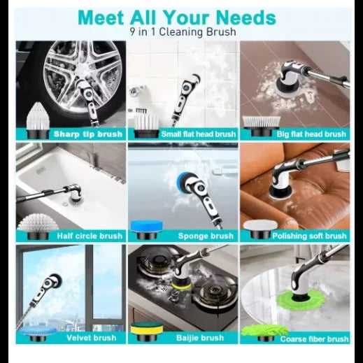 9 in 1 Multi Function  Electric Cleaning  Brush