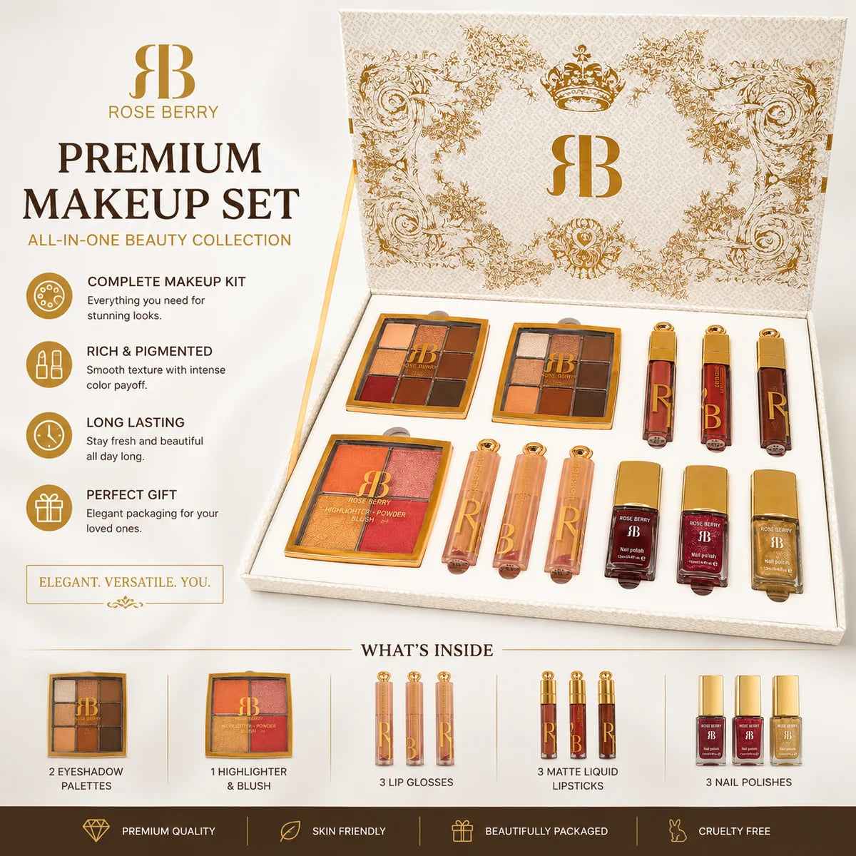 Rose Berry-Luxury Makeup Gift Set